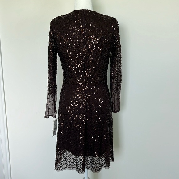 NWT French Connection Emille Sparkle Long Sleeve Sequin Sheath Dress Size 4 - Picture 4 of 17
